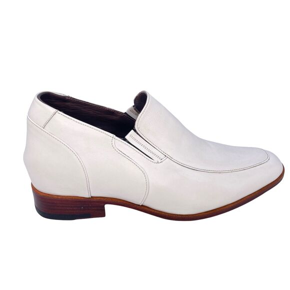 Hand Made White Leather Pump Men\'s Shoes Size 8 - 8.5 main image 5